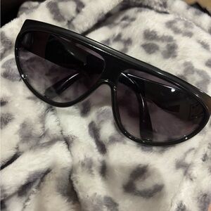 1980’s Like New Yves Saint Laurent Black and Gold Sunglasses